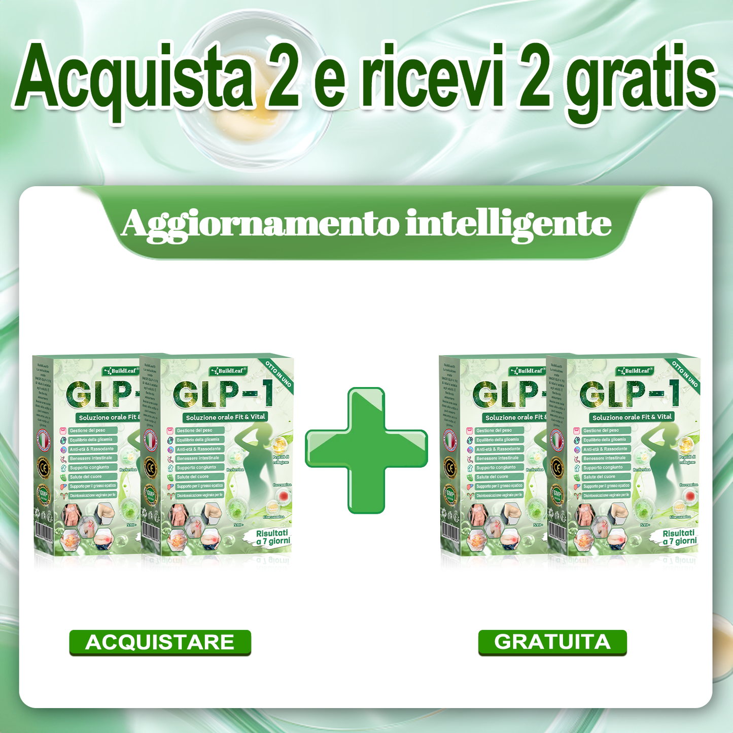🎄💖Negozio ufficiale | BuildLeaf® GLP-1 8-in-1 Fit & Vital Soluzione Orale (Solo una volta al giorno, cambiamenti visibili in 7 giorni) ✅ Per obesità, salute cardiovascolare, diabete, apnea notturna, salute intestinale, problemi articolari e altro