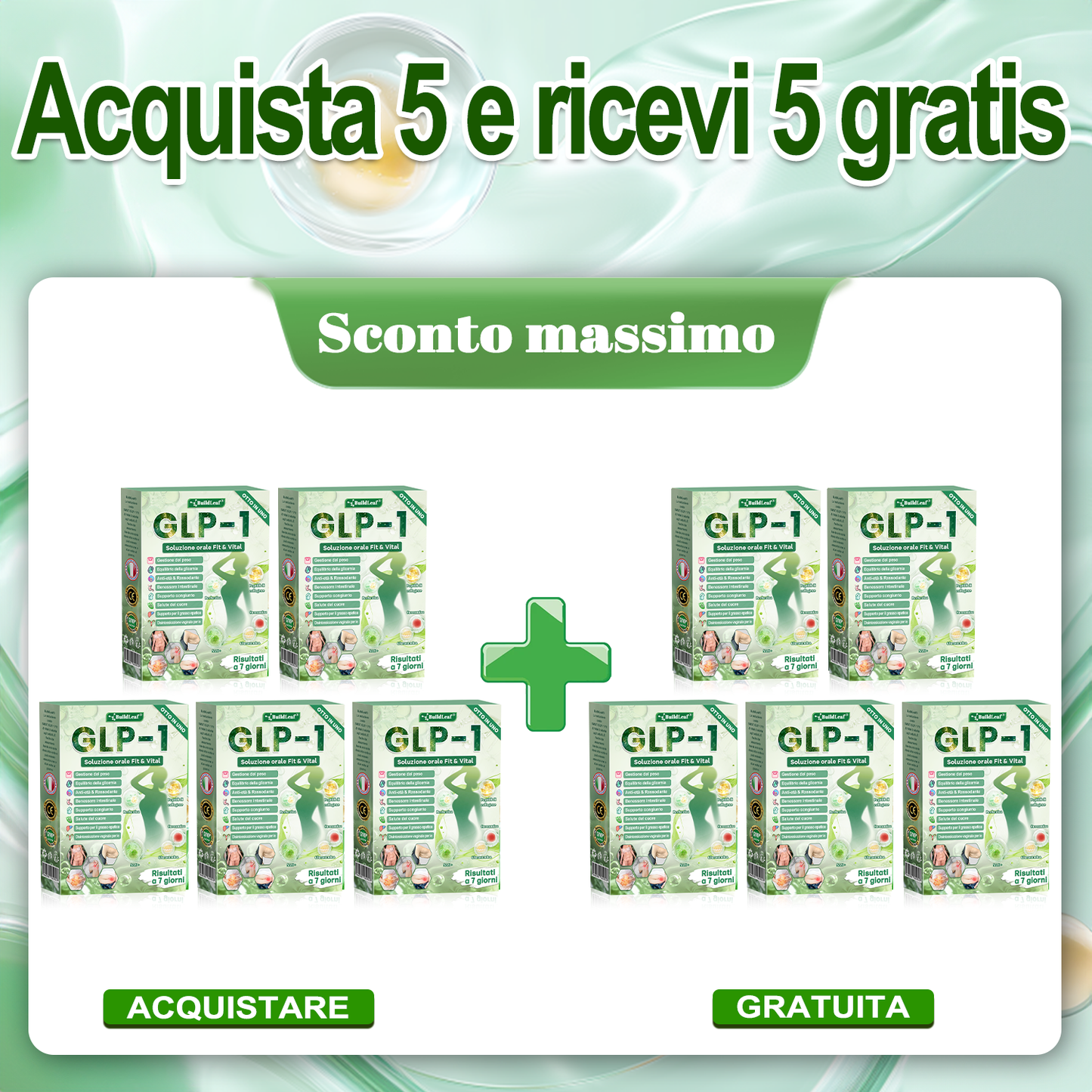 🎄💖Negozio ufficiale | BuildLeaf® GLP-1 8-in-1 Fit & Vital Soluzione Orale (Solo una volta al giorno, cambiamenti visibili in 7 giorni) ✅ Per obesità, salute cardiovascolare, diabete, apnea notturna, salute intestinale, problemi articolari e altro
